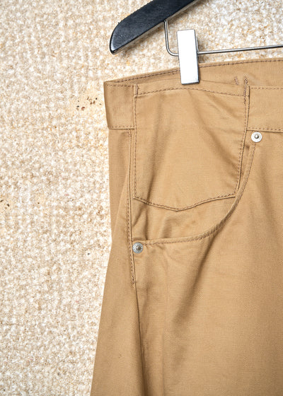 LEVI'S BROWN TROMPE LOEIL POCKETS COTTON PANTS SS2022 - SMALL