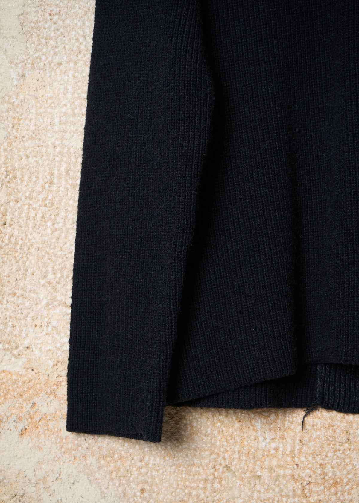 POUR HOMME BLACK GREY PATCHWORK WOOL JUMPER AW2016 - 3