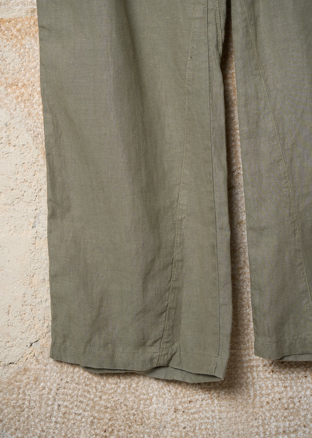 EMPORIO ARMAN OLIVE LINEN RELAX PANTS 2000'S - MEDIUM