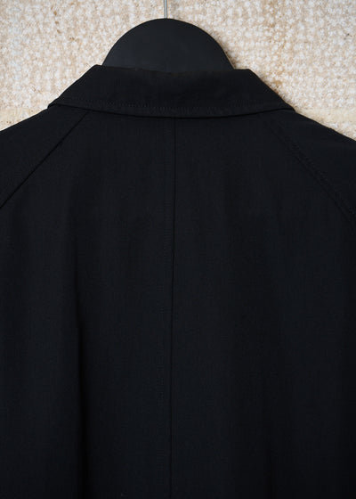 HOMME BLACK WOOL GABARDINE HARRINGTON JACKET SS1992 - LARGE