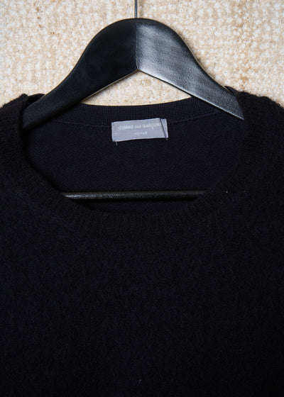 HOMME NAVY BLUE WOOL JUMPER WITH FRENCH TERRY SLEEVES AW1998 - MEDIUM