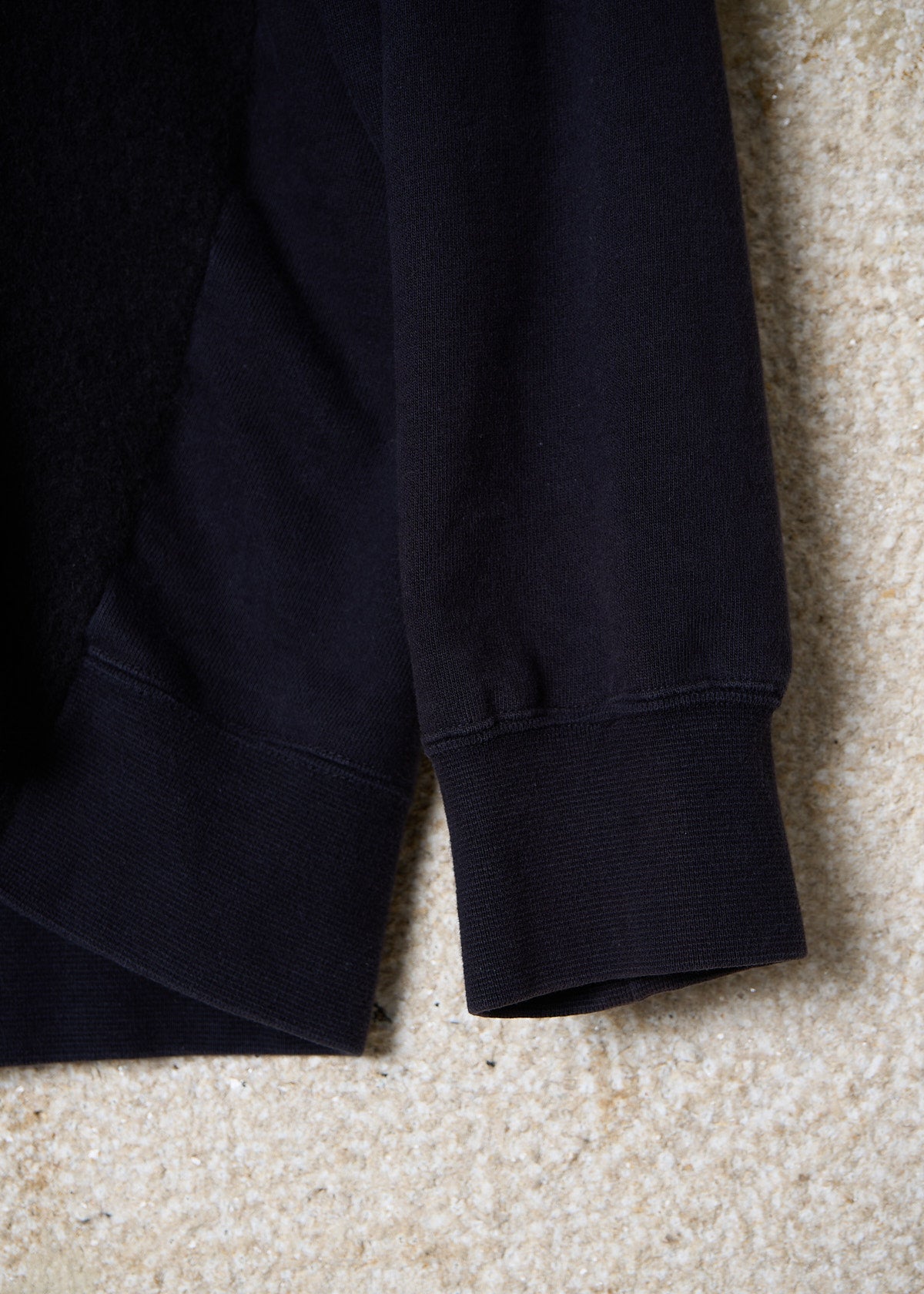 HOMME NAVY BLUE WOOL JUMPER WITH FRENCH TERRY SLEEVES AW1998 - MEDIUM