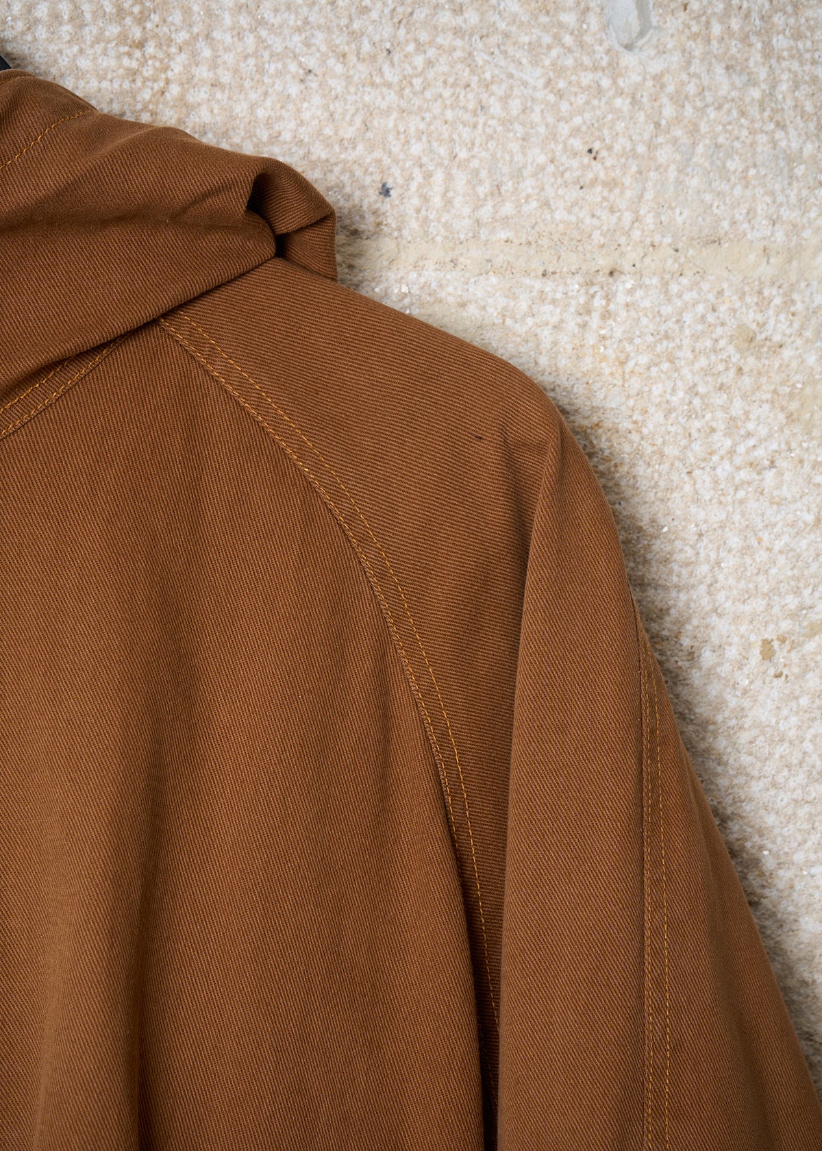 BROWN I.S REVERSIBLE HOODED 1980'S - MEDIUM