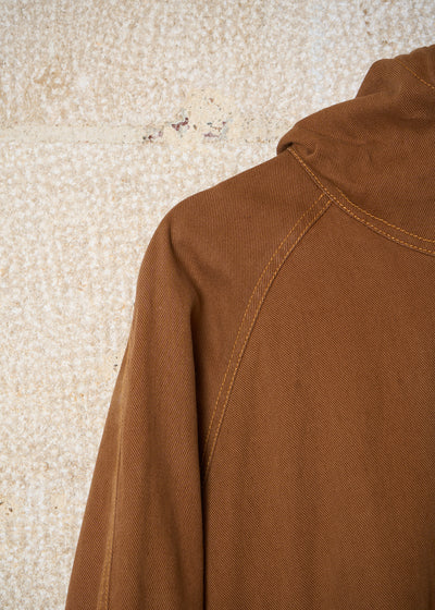 BROWN I.S REVERSIBLE HOODED 1980'S - MEDIUM