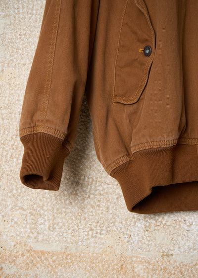 BROWN I.S REVERSIBLE HOODED 1980'S - MEDIUM