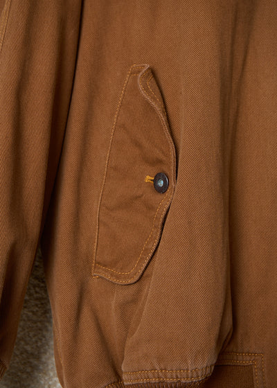 BROWN I.S REVERSIBLE HOODED 1980'S - MEDIUM