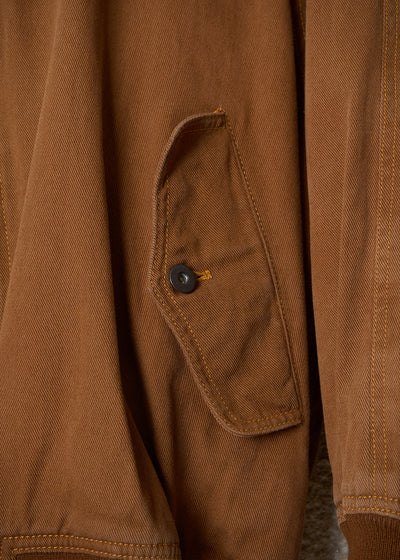 BROWN I.S REVERSIBLE HOODED 1980'S - MEDIUM