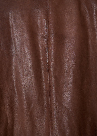 BROWN 5 ZIP RIDER LEATHER JACKET AW2004 - Large