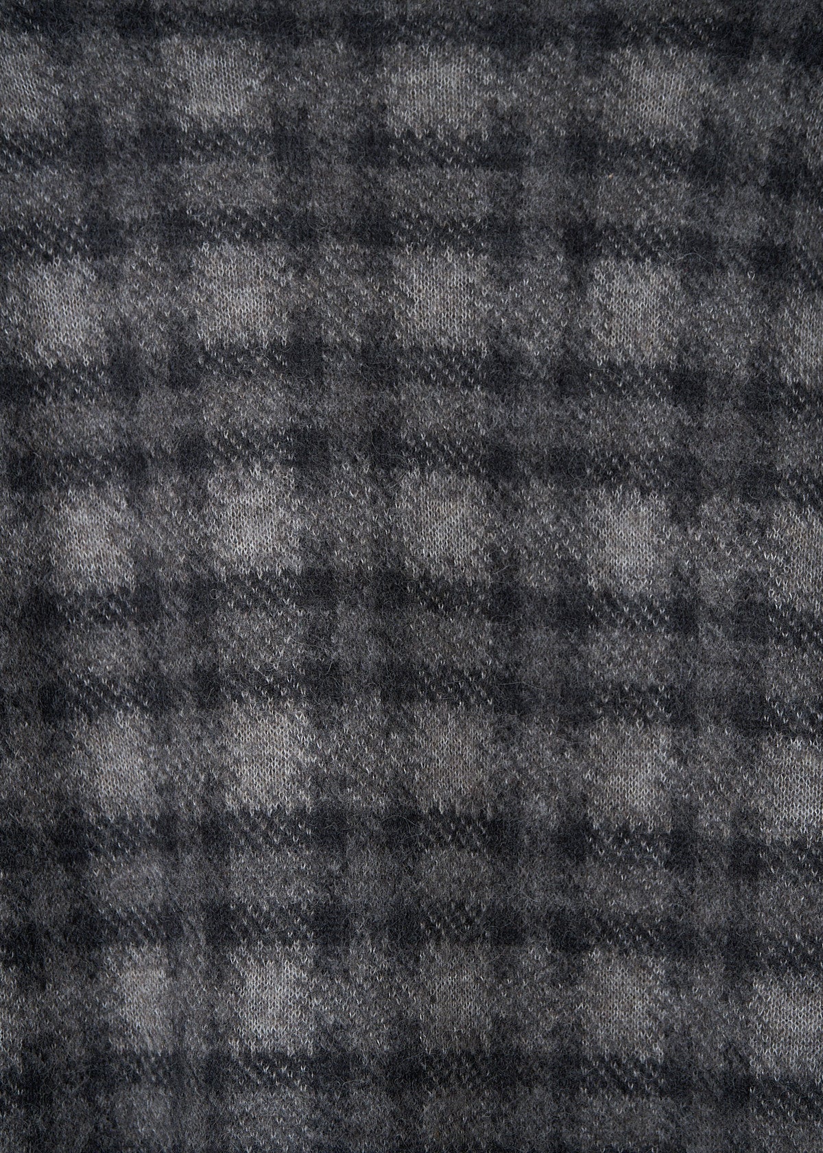 POUR HOMME GREY PLAID ALPACA BLEND CREWNECK JUMPER AW2012 - Medium