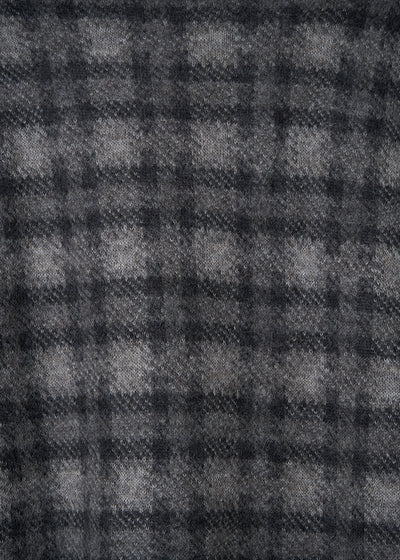 POUR HOMME GREY PLAID ALPACA BLEND CREWNECK JUMPER AW2012 - Medium