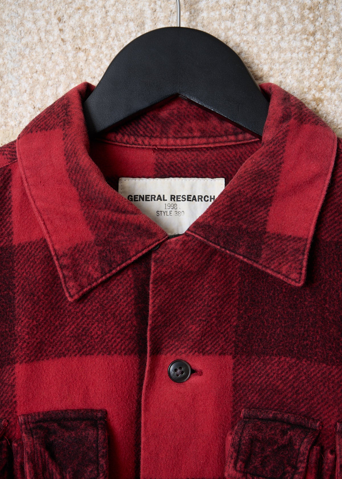 RED BLACK PARASITE FLANNEL SHIRT 1998 - MEDIUM