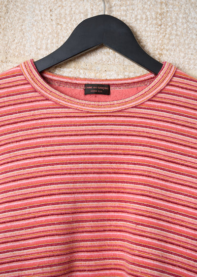 HOMME PLUS PINK TEXTURED STRIPED JUMPER SS1999 - MEDIUM