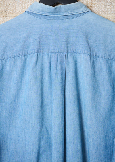 HOMME SKY BLUE CHAMBRAY SHIRT 1990'S - LARGE