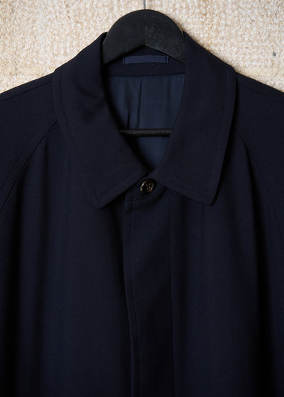 HOMME NIGHT BLUE SOFT WOOL BALMACAAN COAT AW1990 - MEDIUM