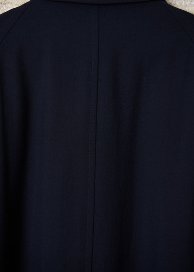 HOMME NIGHT BLUE SOFT WOOL BALMACAAN COAT AW1990 - MEDIUM