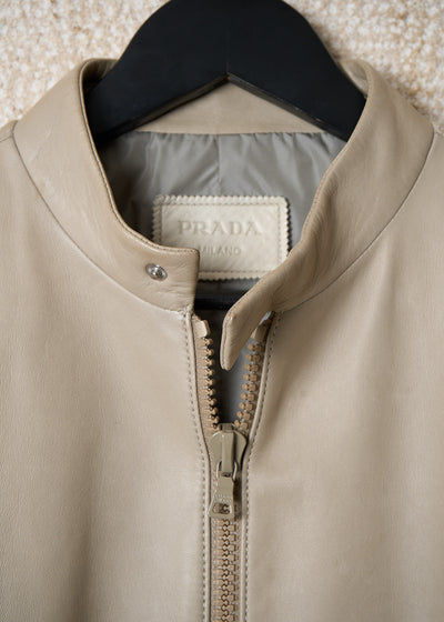 BEIGE PADDED RIDER JACKET SS2011 - 46IT