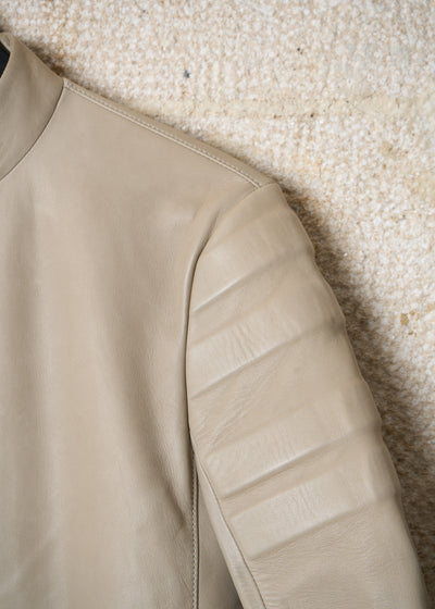 BEIGE PADDED RIDER JACKET SS2011 - 46IT