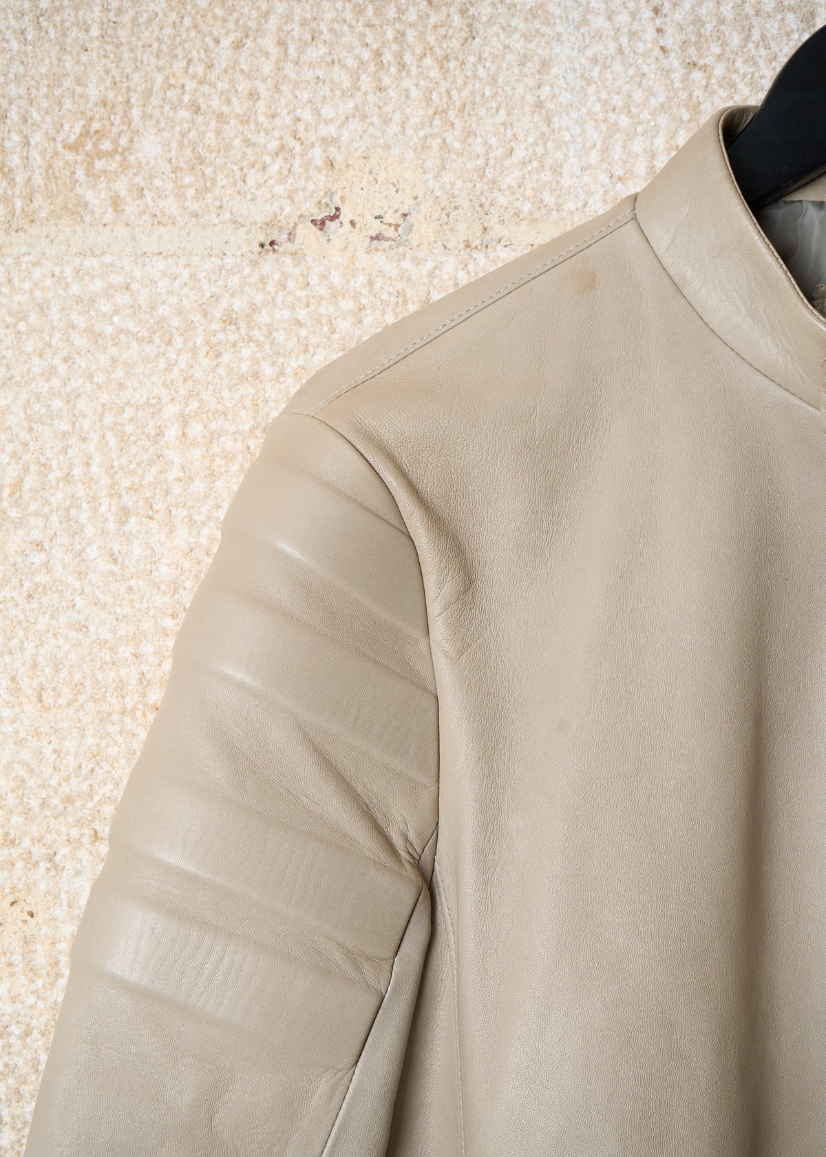 BEIGE PADDED RIDER JACKET SS2011 - 46IT