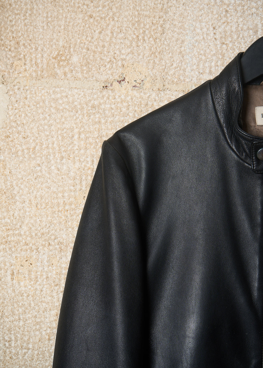 EMPORIO ARMANI BLACK LAMB LEATHER RIDER JACKET 2000'S - 46IT – The