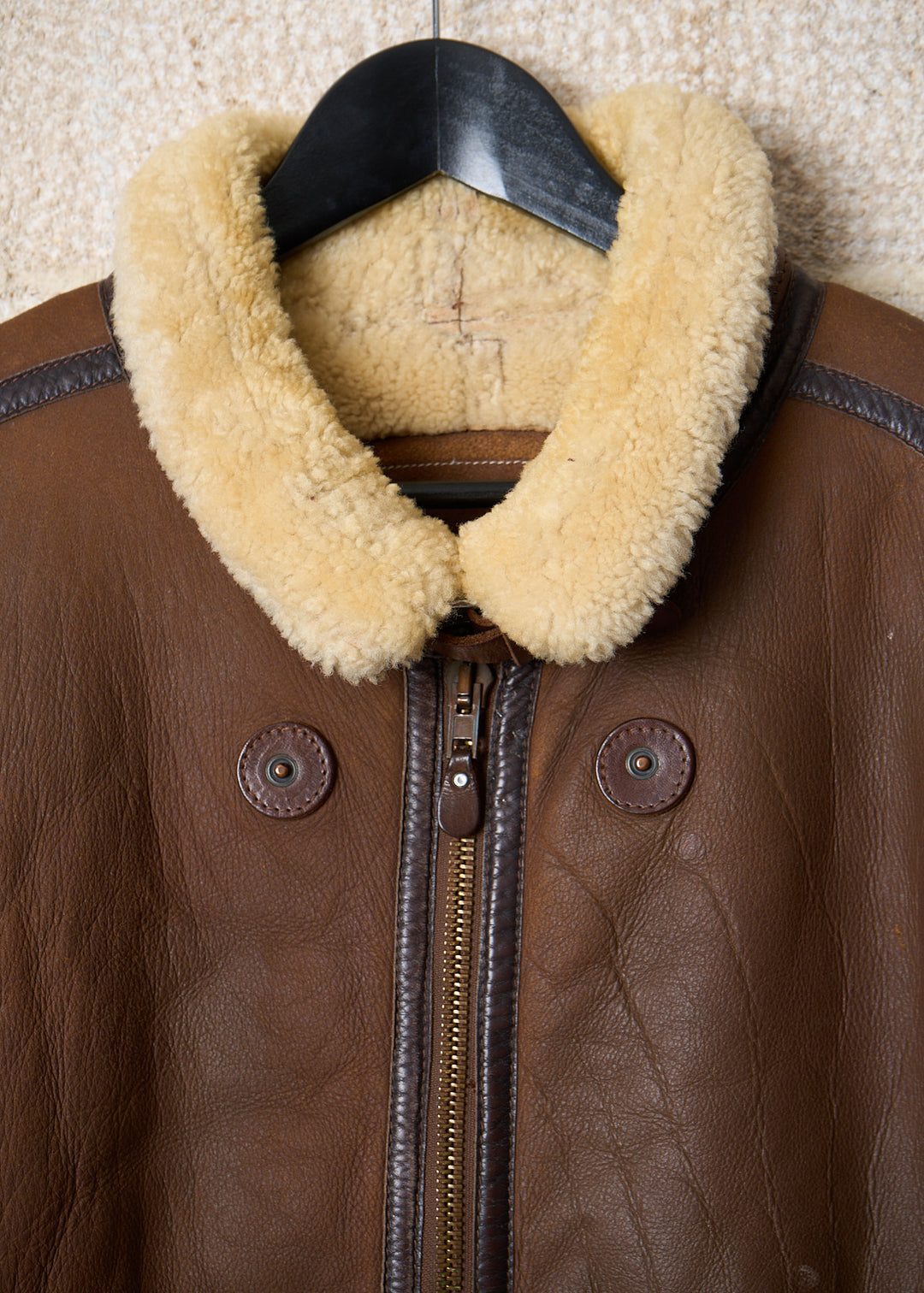 EMPORIO ARMANI BROWN SHEARLING JACKET 1980'S - X-LARGE – The