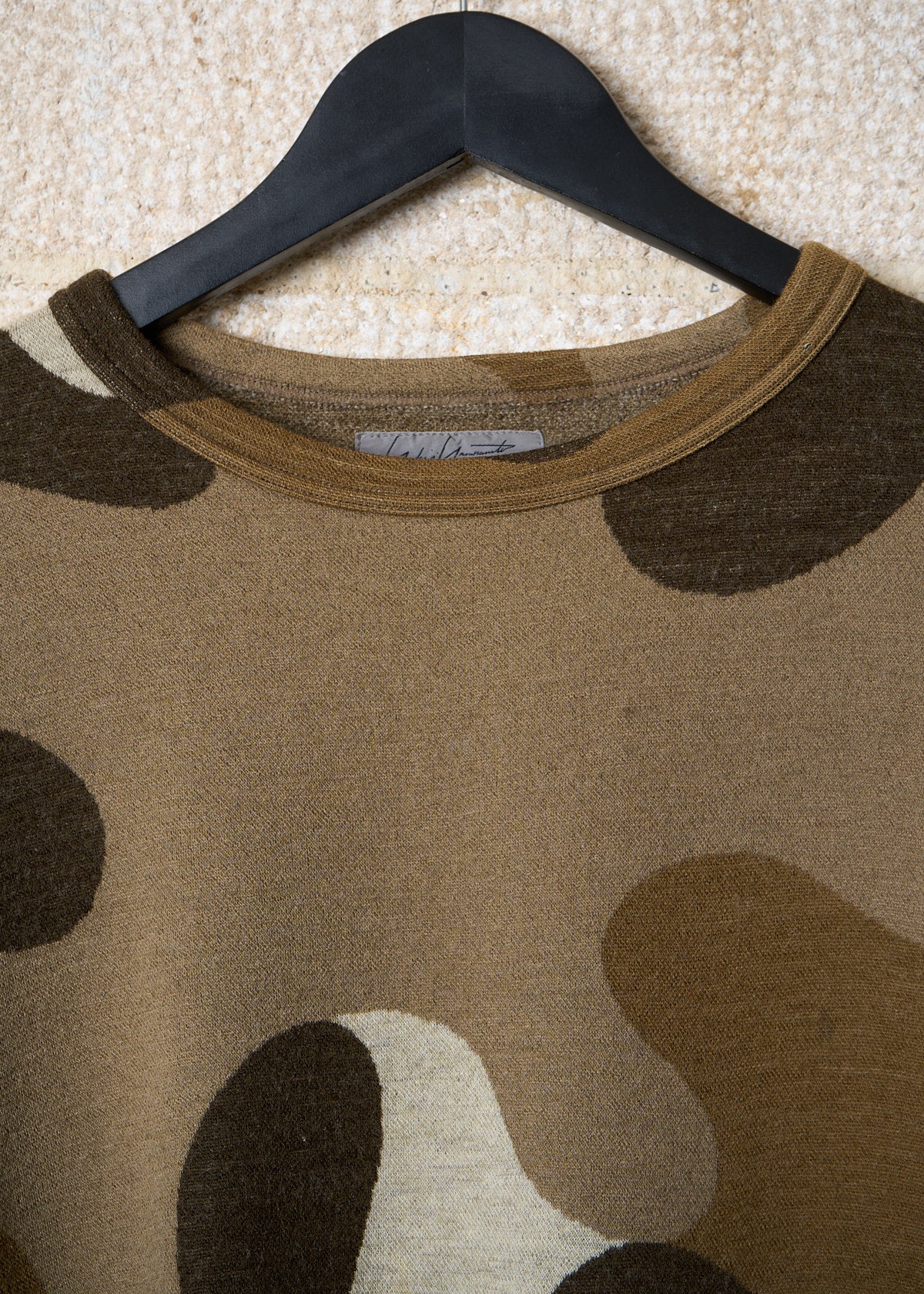 POUR HOMME BROWN BEIGE GREEN CAMO LIGHT JUMPER AW2002 - LARGE