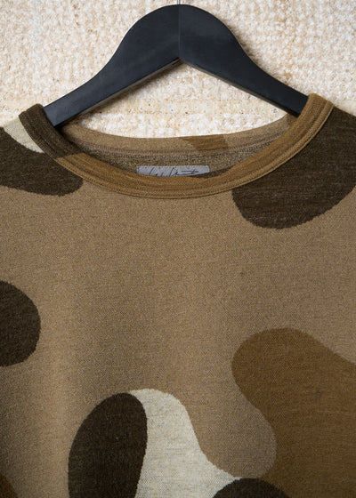 POUR HOMME BROWN BEIGE GREEN CAMO LIGHT JUMPER AW2002 - LARGE
