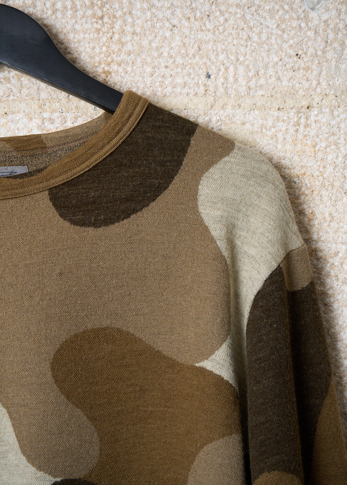 POUR HOMME BROWN BEIGE GREEN CAMO LIGHT JUMPER AW2002 - LARGE