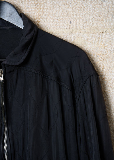 Y'S FOR MEN BLACK QUILTED RAYON BLOUSON SS1999 - MEDIUM