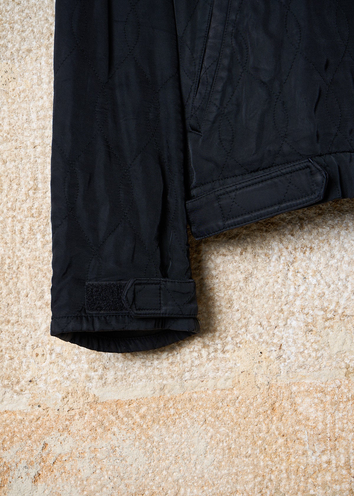 Y'S FOR MEN BLACK QUILTED RAYON BLOUSON SS1999 - MEDIUM