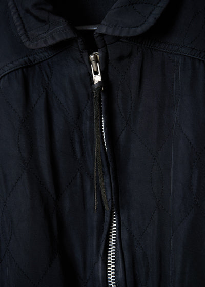 Y'S FOR MEN BLACK QUILTED RAYON BLOUSON SS1999 - MEDIUM