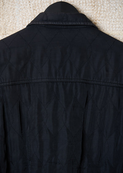 Y'S FOR MEN BLACK QUILTED RAYON BLOUSON SS1999 - MEDIUM