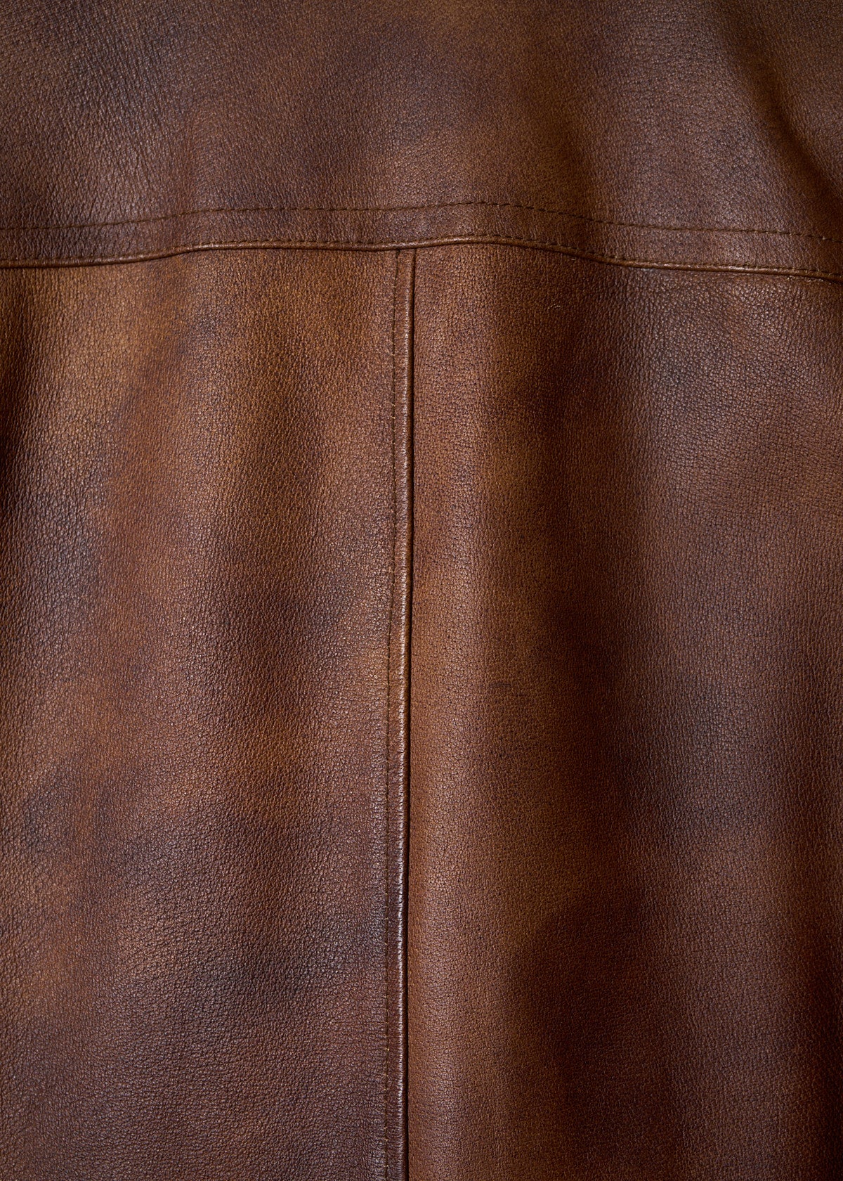 BROWN LEATHER COAT 2000'S - MEDIUM