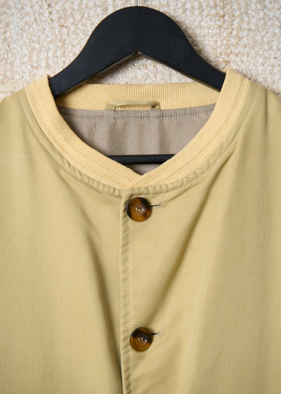 GIORGIO ARMANI YELLOW SETA BLOUSON 1980'S - LARGE