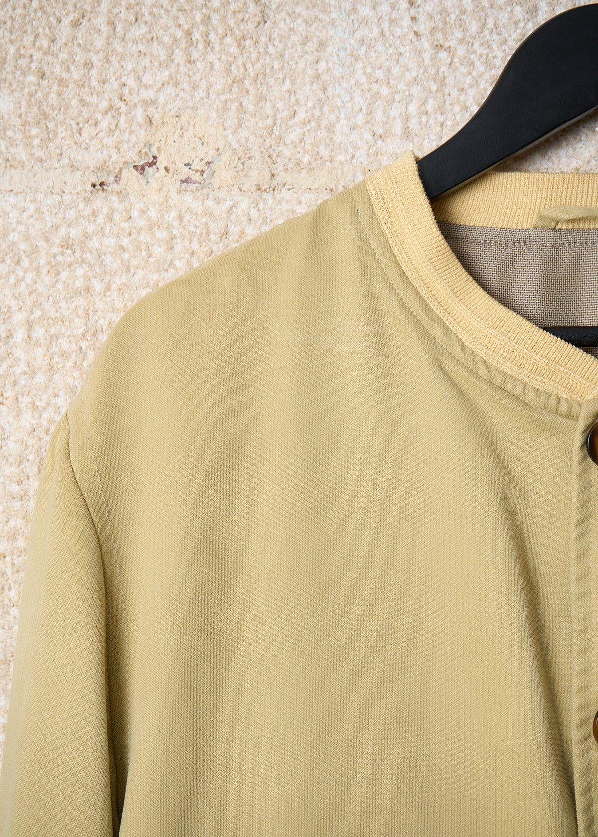 GIORGIO ARMANI YELLOW SETA BLOUSON 1980'S - LARGE