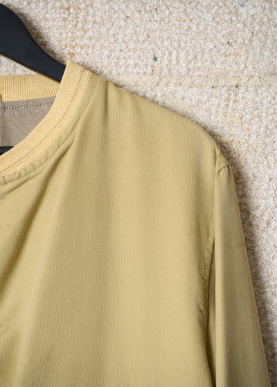 GIORGIO ARMANI YELLOW SETA BLOUSON 1980'S - LARGE