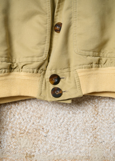 GIORGIO ARMANI YELLOW SETA BLOUSON 1980'S - LARGE