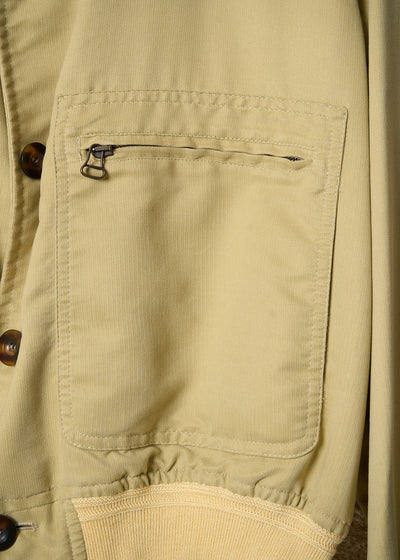 GIORGIO ARMANI YELLOW SETA BLOUSON 1980'S - LARGE