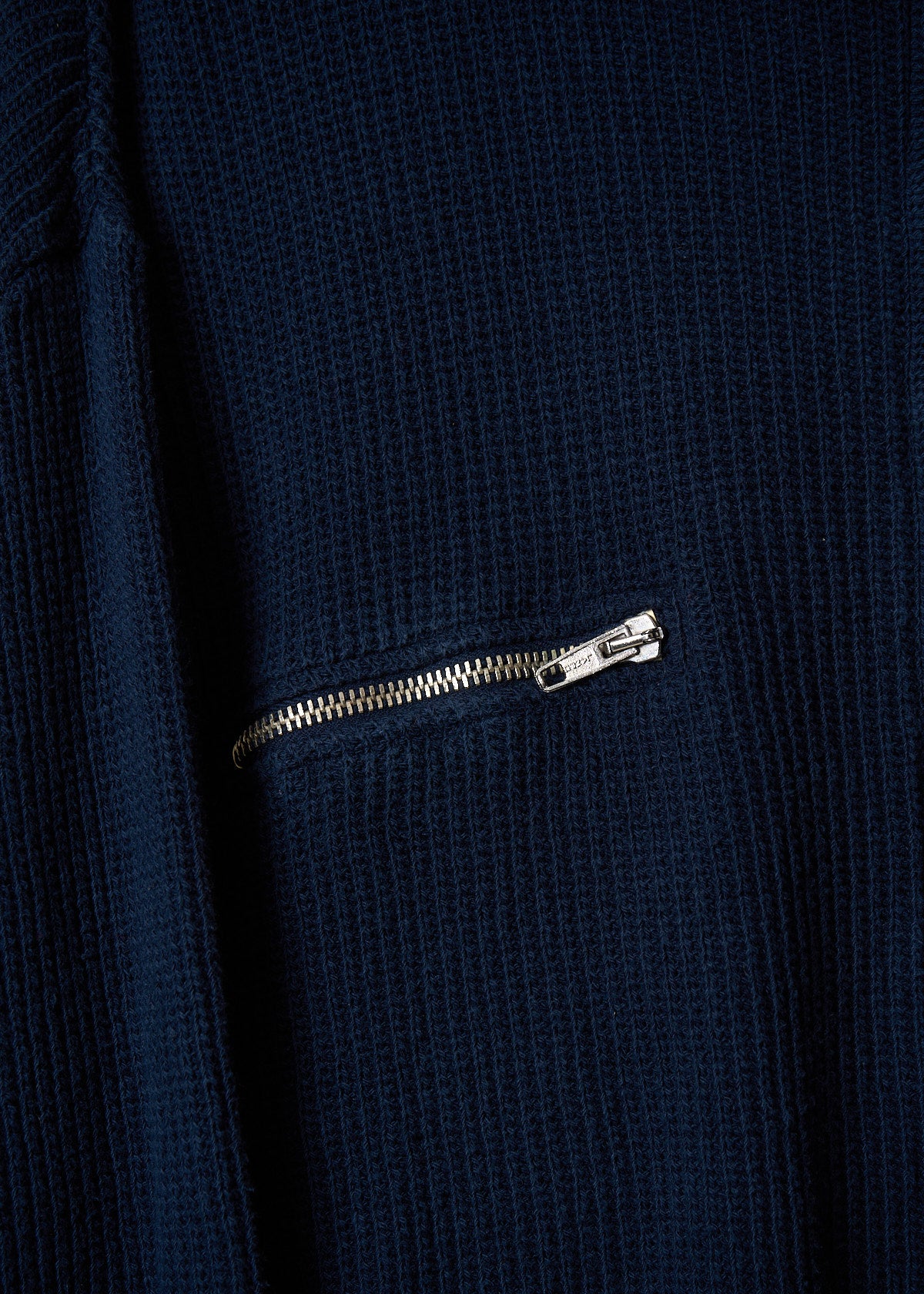 EMPORIO ARMANI NAVY BLUE TWO ZIP KNIT 1980'S - LARGE