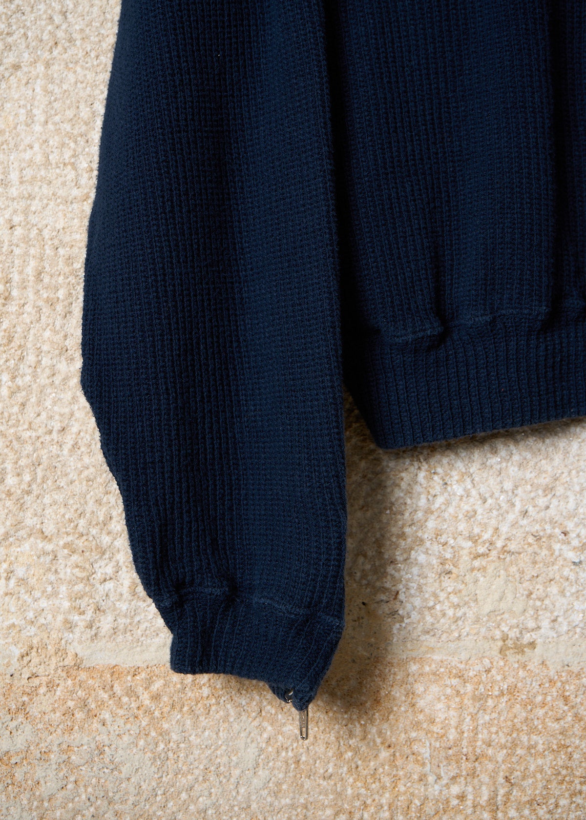 EMPORIO ARMANI NAVY BLUE TWO ZIP KNIT 1980'S - LARGE