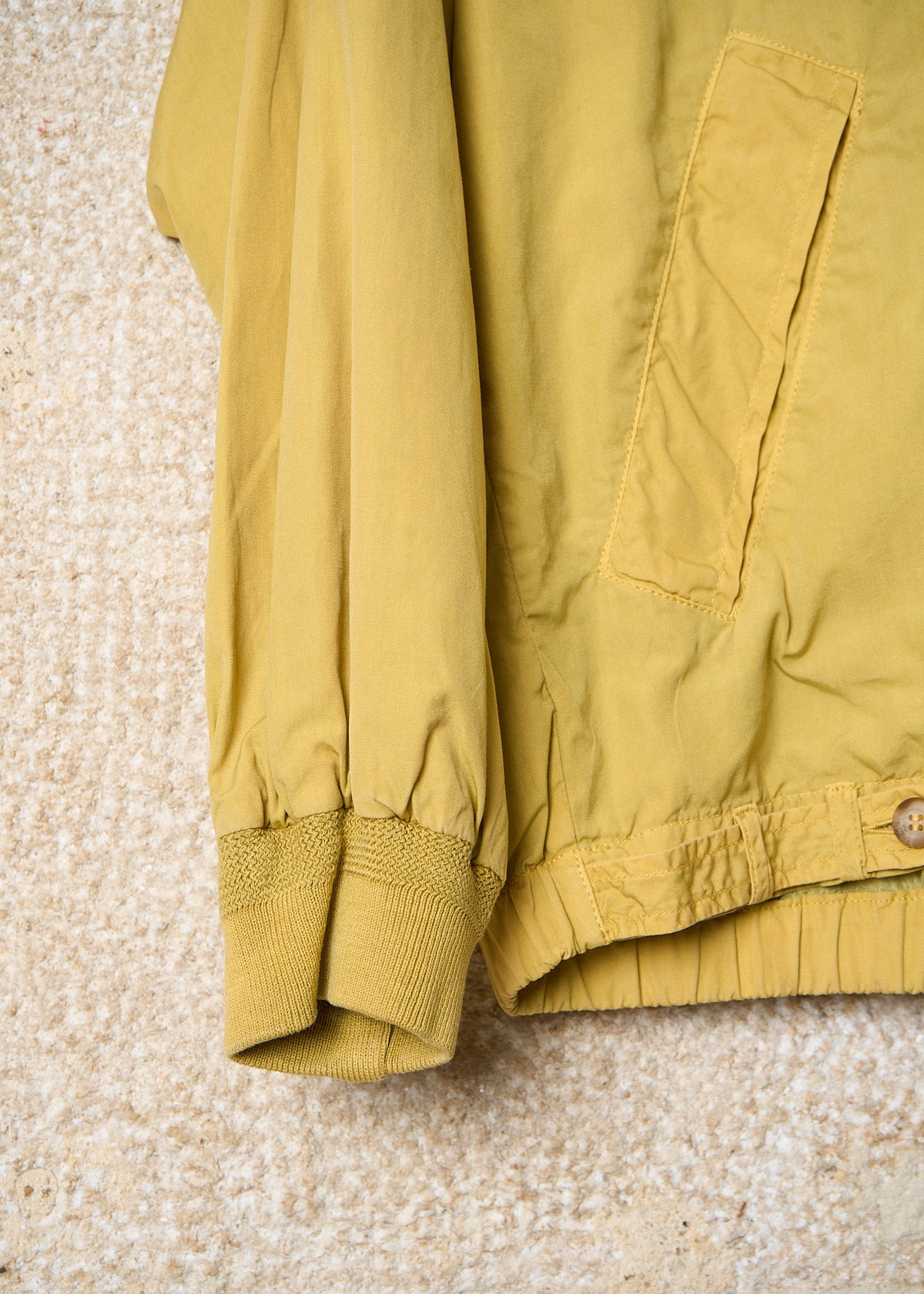 YELLOW RED ROUNDED LINE COTTON BLOUSON SS1985 - MEDIUM
