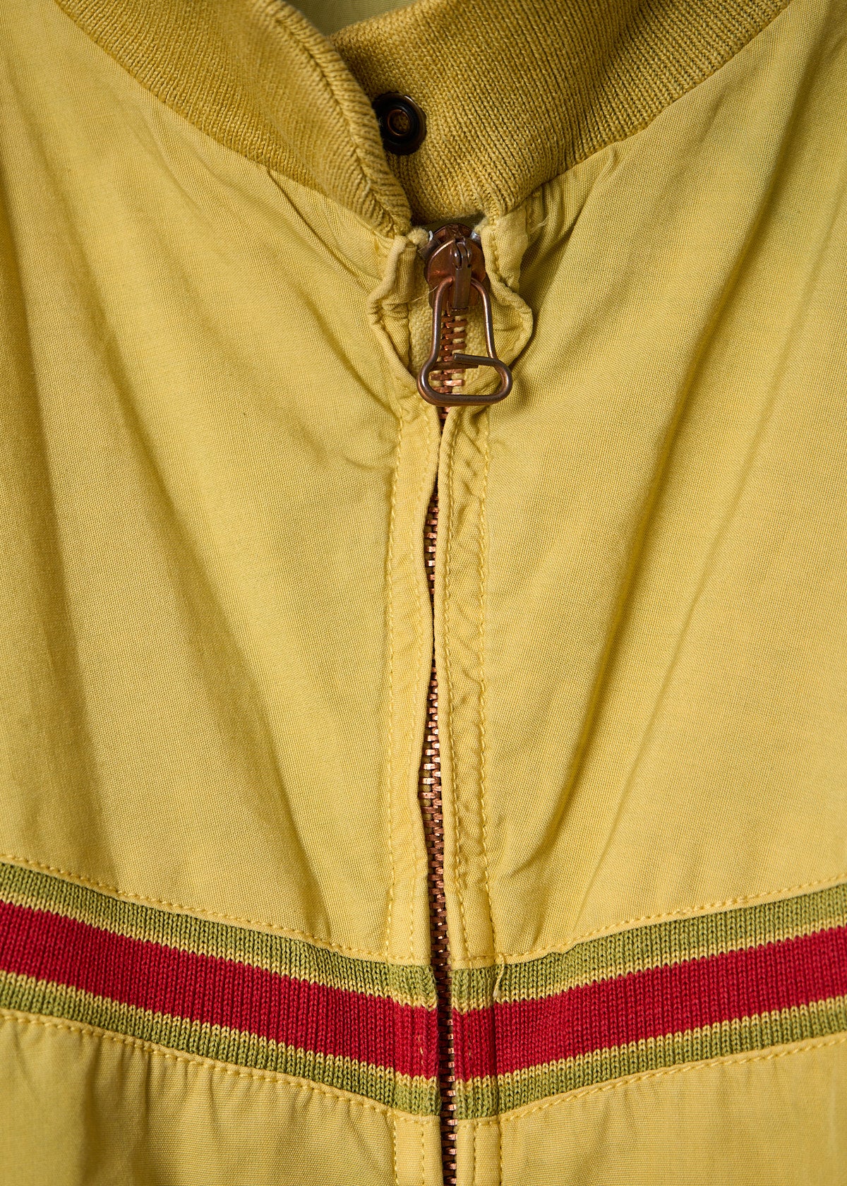 YELLOW RED ROUNDED LINE COTTON BLOUSON SS1985 - MEDIUM