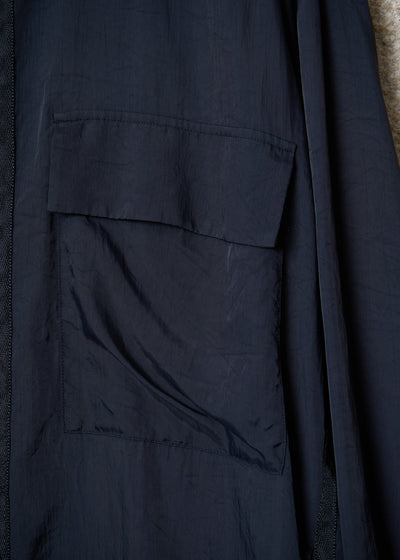 NAVY LIGHT NYLON ONE POCKET ZIP OVERSHIRT SS1999 - LARGE