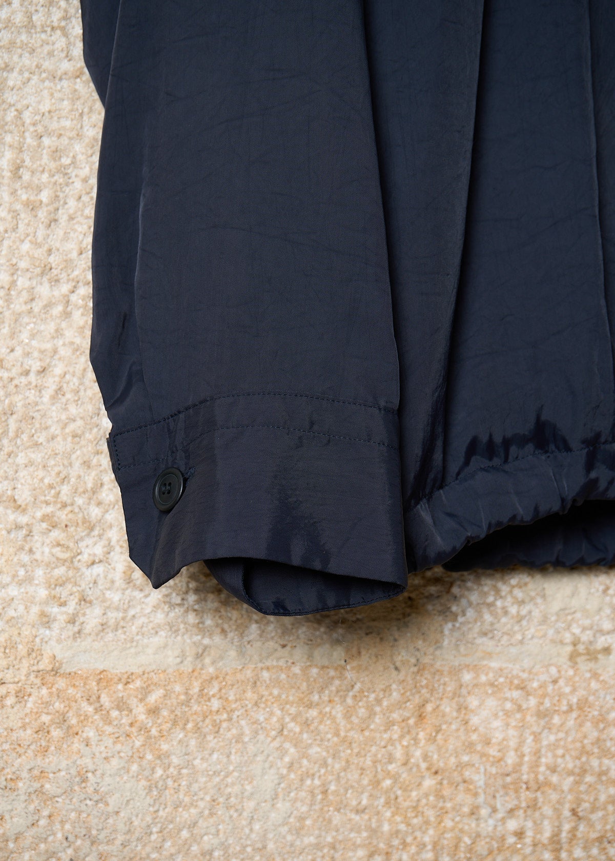 NAVY LIGHT NYLON ONE POCKET ZIP OVERSHIRT SS1999 - LARGE