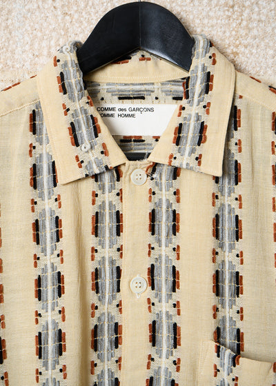HOMME HOMME WEAVED FABRIC STRIPED SHIRT SS1999 - LARGE