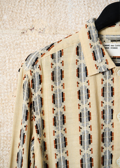 HOMME HOMME WEAVED FABRIC STRIPED SHIRT SS1999 - LARGE