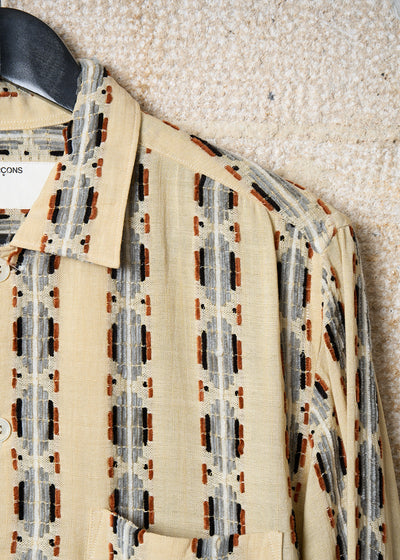 HOMME HOMME WEAVED FABRIC STRIPED SHIRT SS1999 - LARGE
