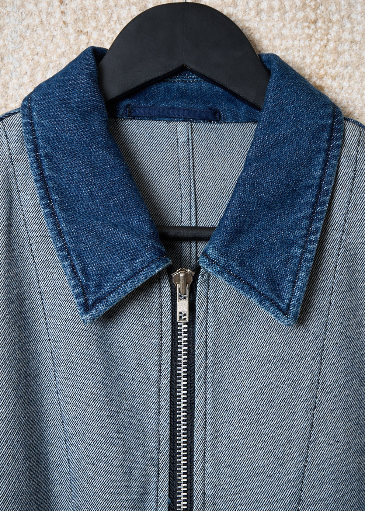 HOMME PLUS GREY BLUE DENIM DRIZZLER JACKET SS1991 - LARGE
