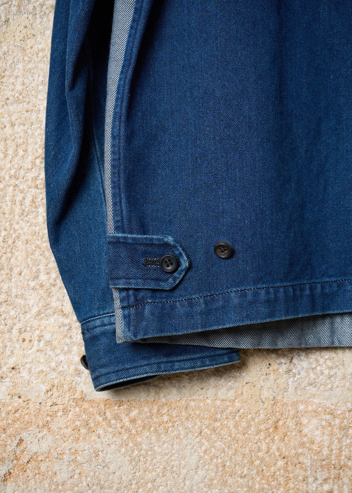 HOMME PLUS GREY BLUE DENIM DRIZZLER JACKET SS1991 - LARGE
