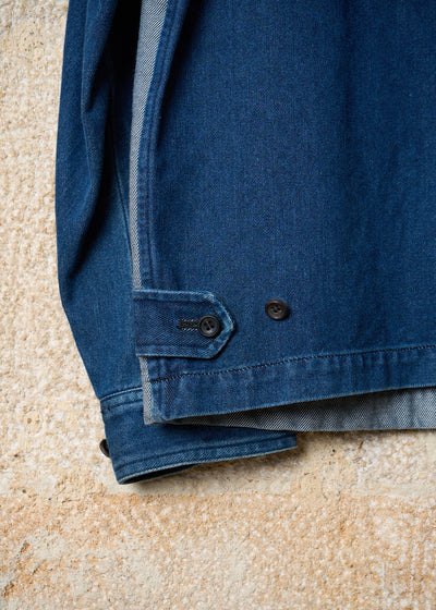 HOMME PLUS GREY BLUE DENIM DRIZZLER JACKET SS1991 - LARGE