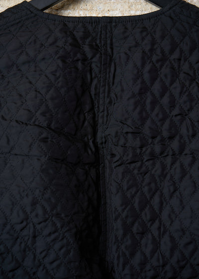 HOMME PLUS BLACK FAUX LEATHER REVERSIBLE QUILTED ZIP GILET AW1989 - SMALL